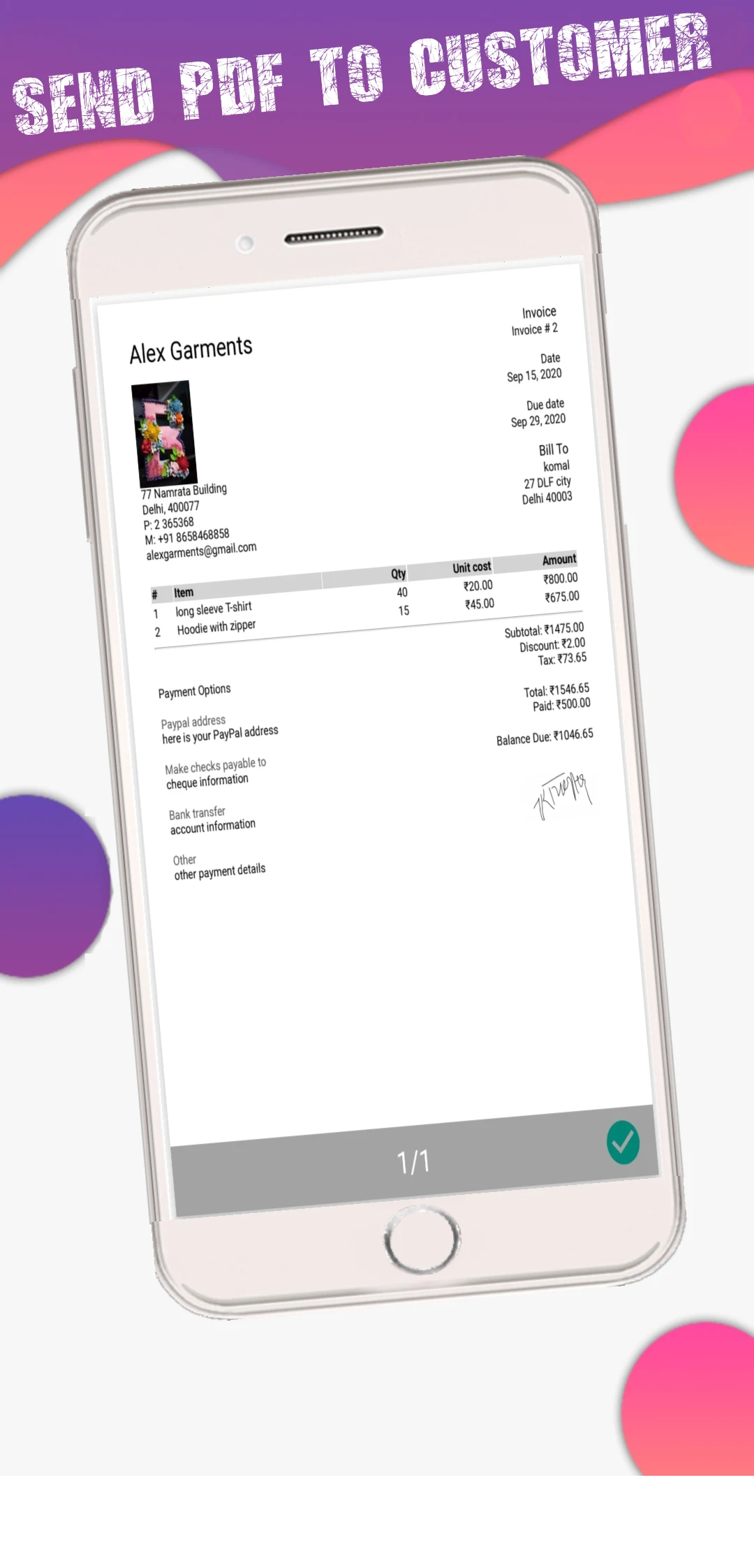 Invoice Maker screenshot