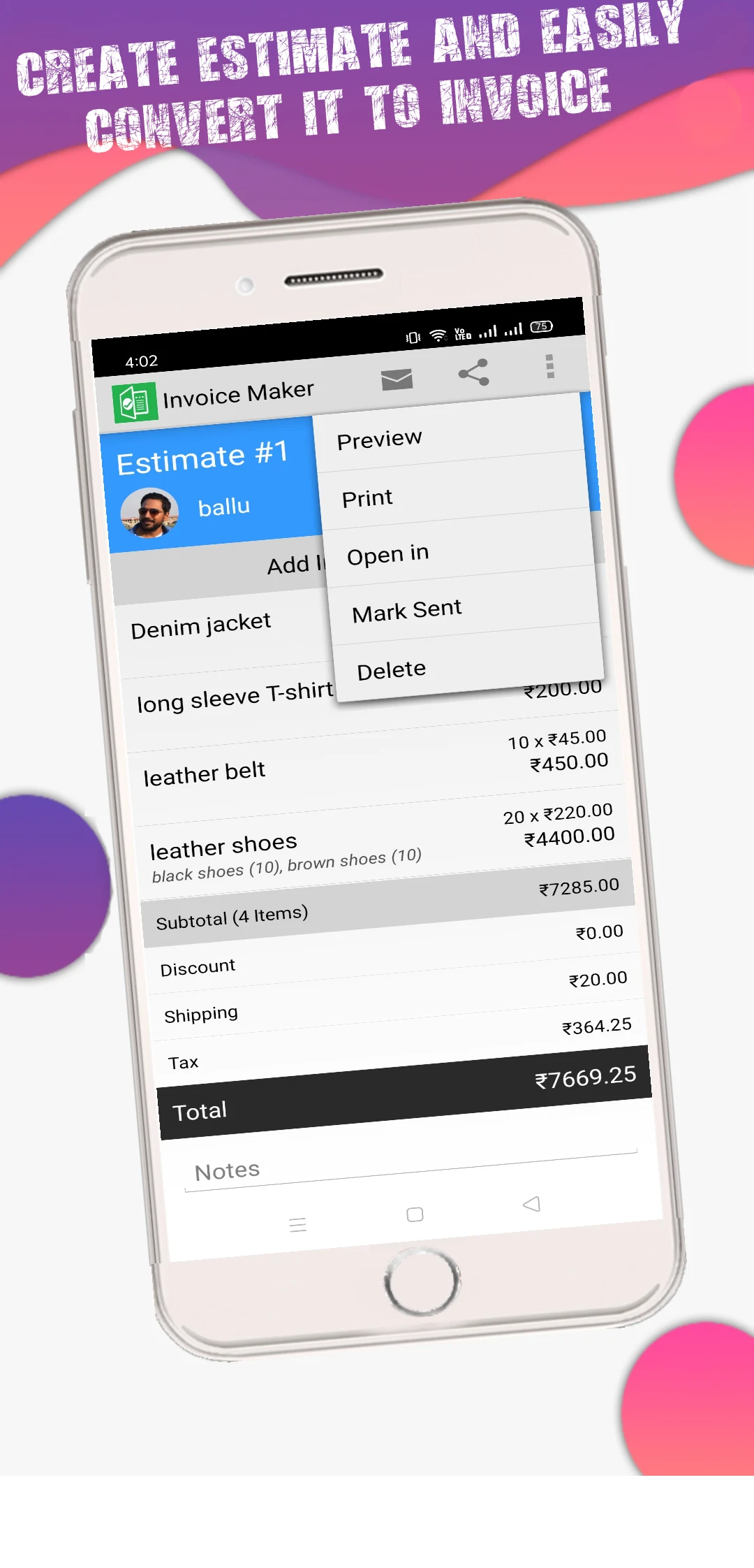 Invoice Maker screenshot